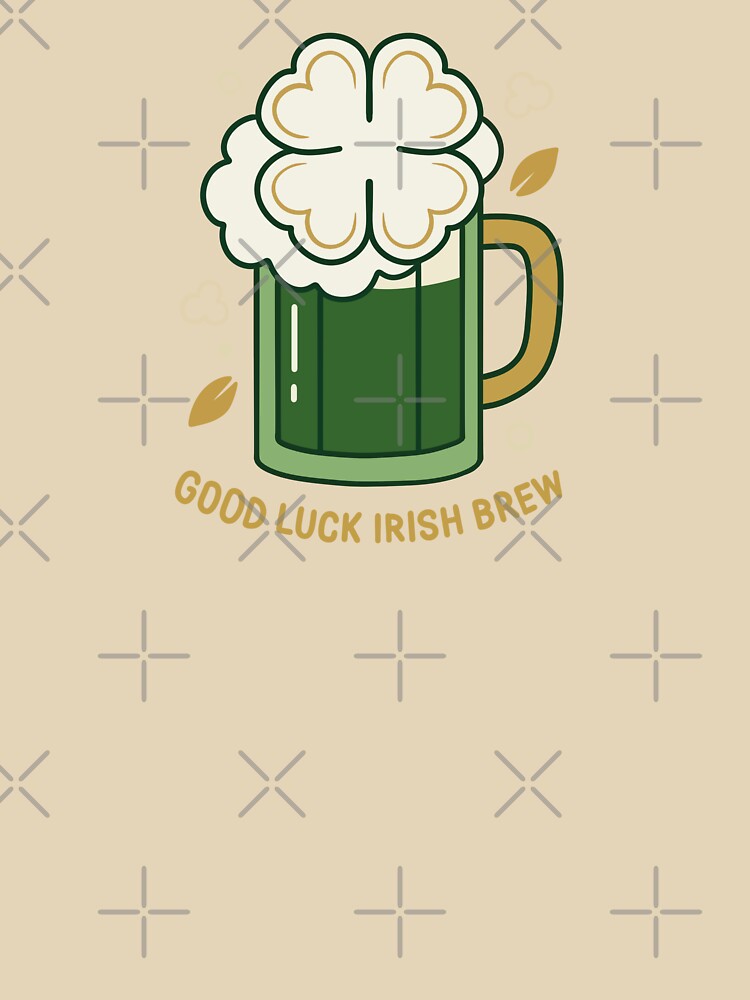 Good Luck Irish Brew – Retro St Patrick’s Beer Mug by Xatutik.art