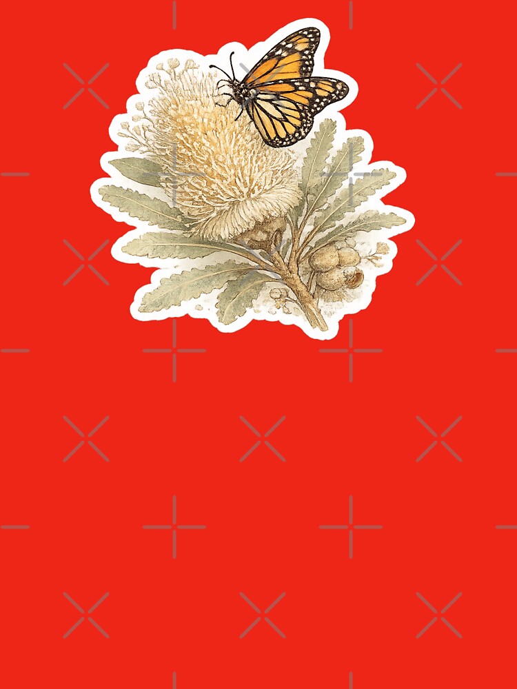 Butterfly Resting on Banksia by Trigart-art