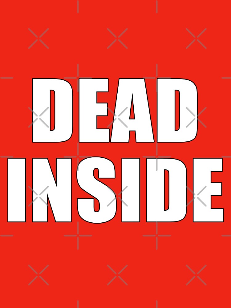 Dead Inside Minimalist Outline lettering by deluxus