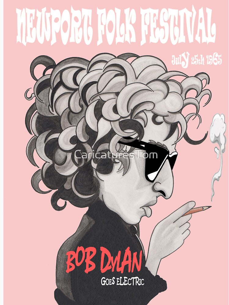 Bob Dylan concert poster by CaricaturesTom