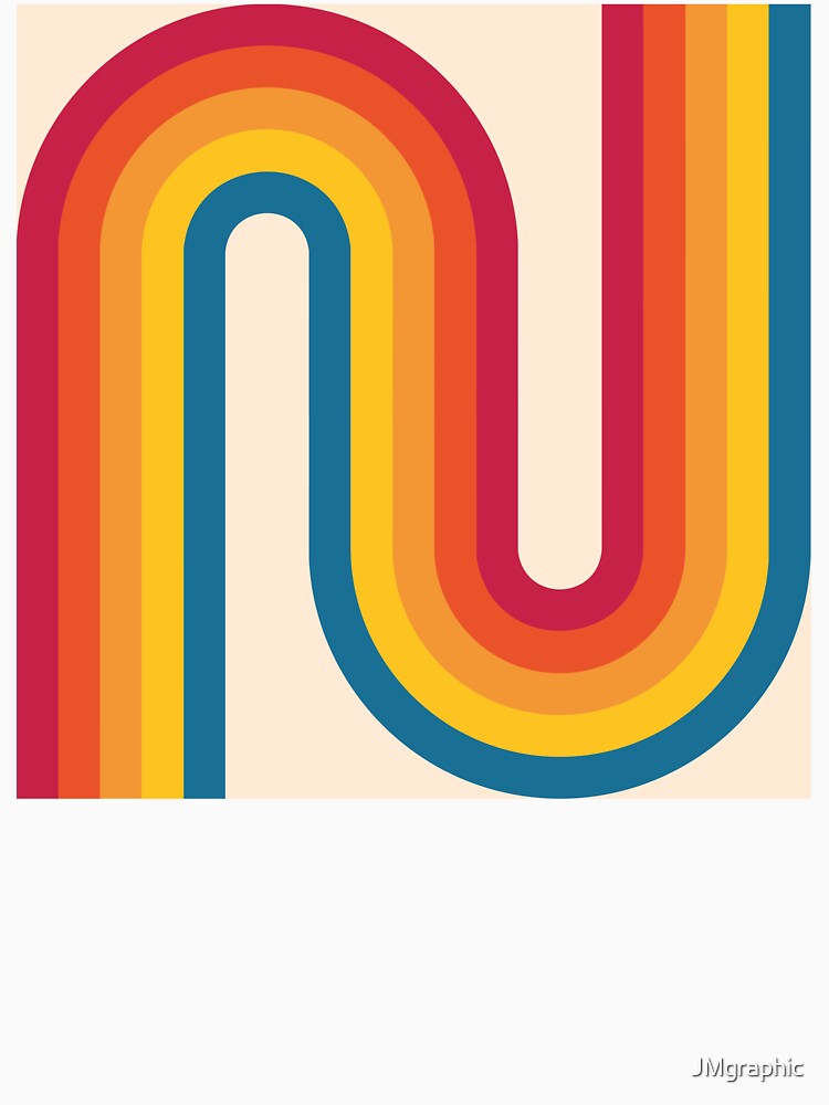 Geometric Arches Retro Style - Colorful by JMgraphic