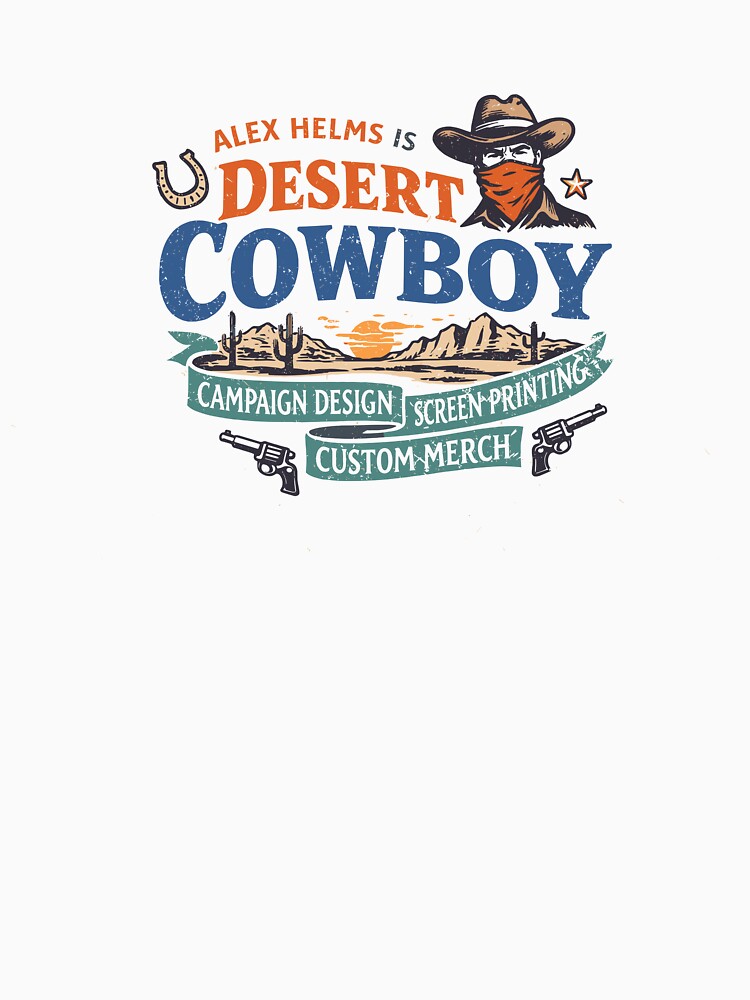 Desert Cowboy Campaign T-Shirt by Matinez Pink