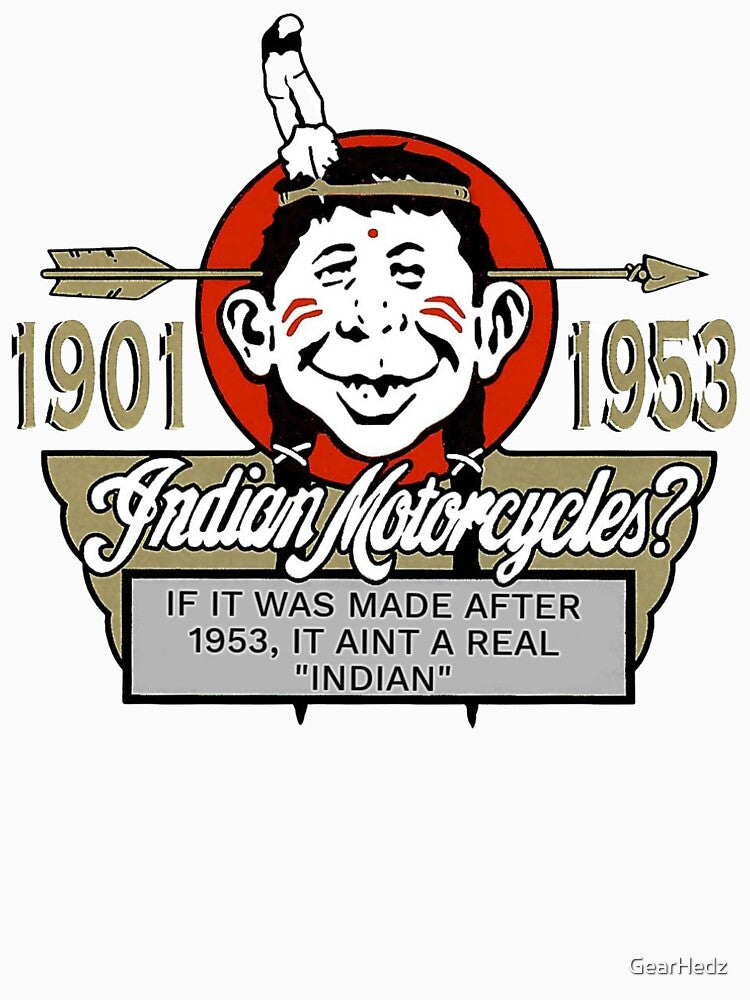 INDIAN MOTORCYCLE VINTAGE FUNNY by GearHedz