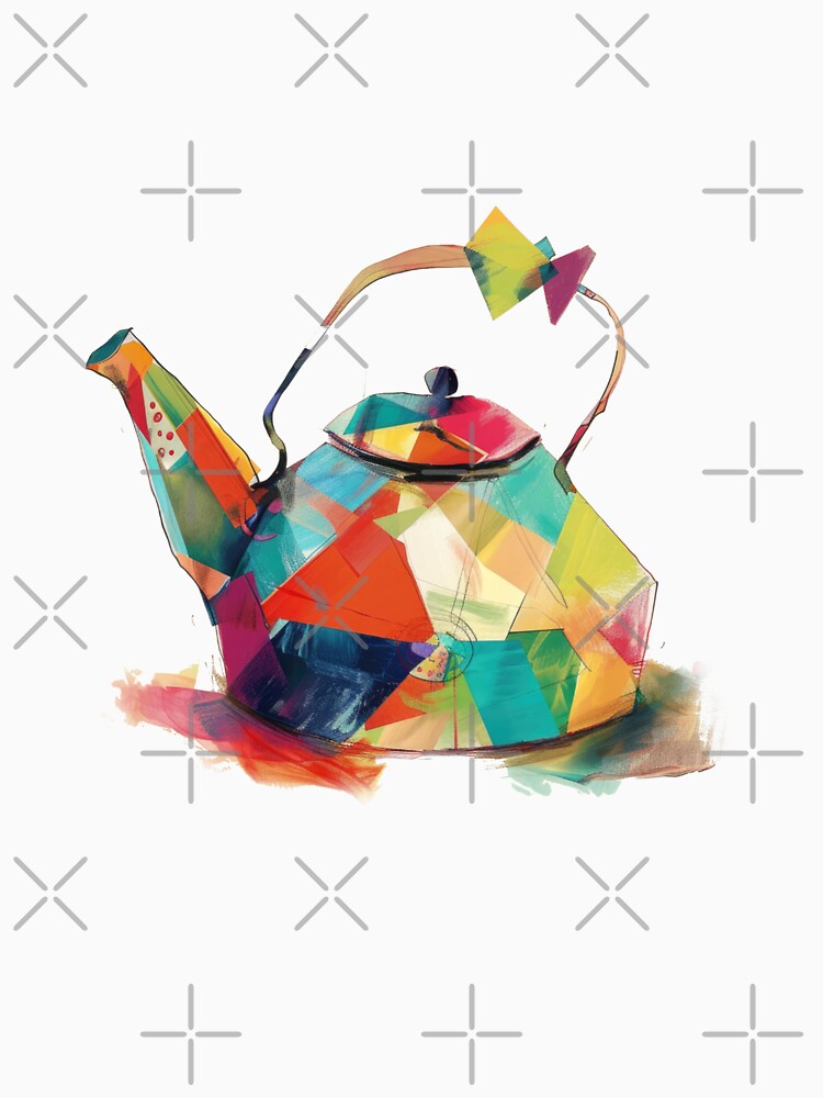 Colorful Teapot Decorated with Hand-Painted Art by nada-art