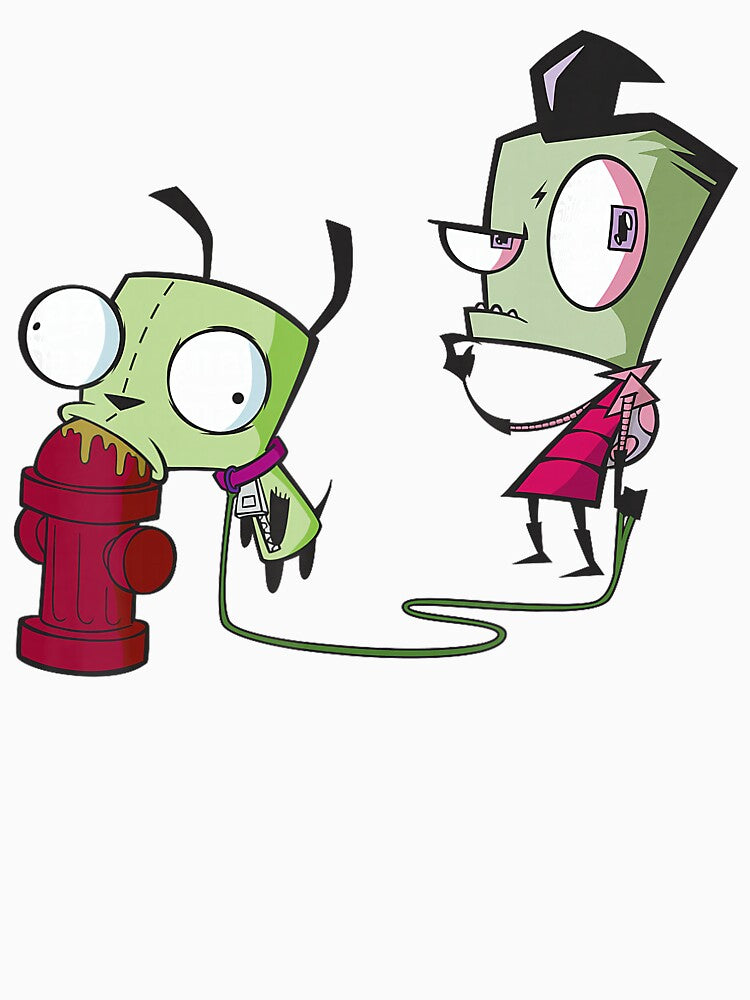 Invader Zim GIR And Zim Walk Cartoon Graphic Design by layprotuninec