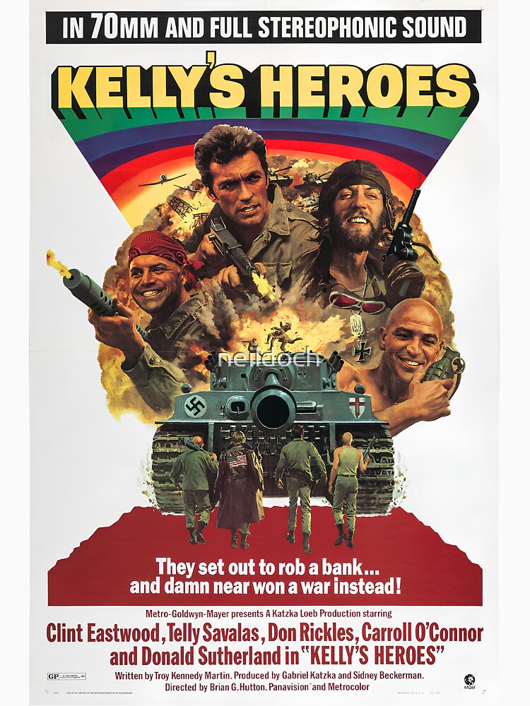Kelly’s Heroes Movie Poster – Vintage War Film Wall Art – Classic 1970s Cinema Print by neildoch