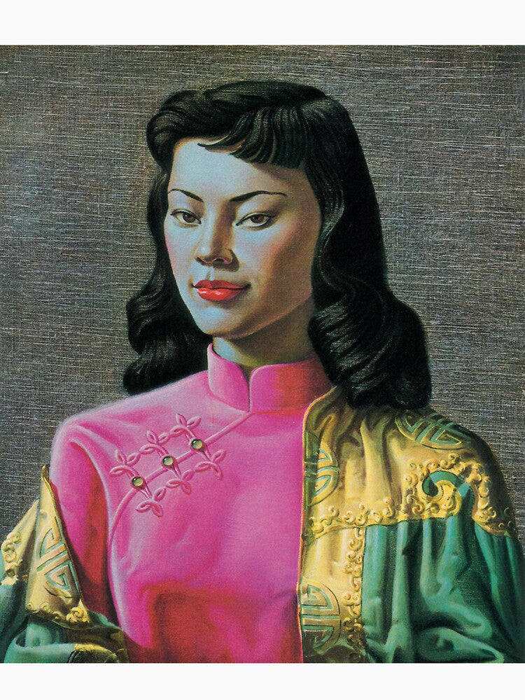 Miss Wong Vladimir Tretchikoff Vintage Painting, Famous Art reproduction, Fashion Illustration by HoneymoonHotel