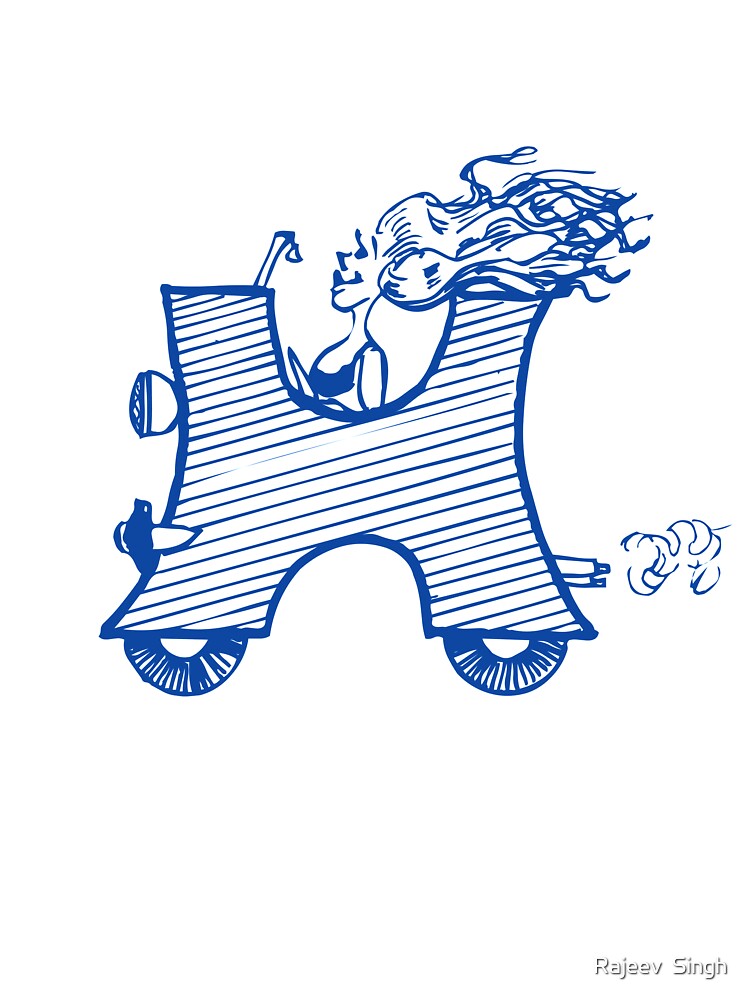 Moving letter Initial Monogram H by Rajeev Singh