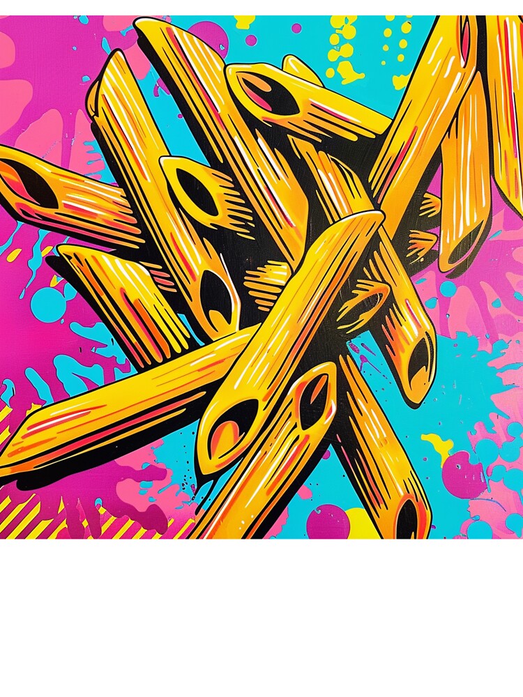 Penne Pasta Pop Art 1 by AstroRisq