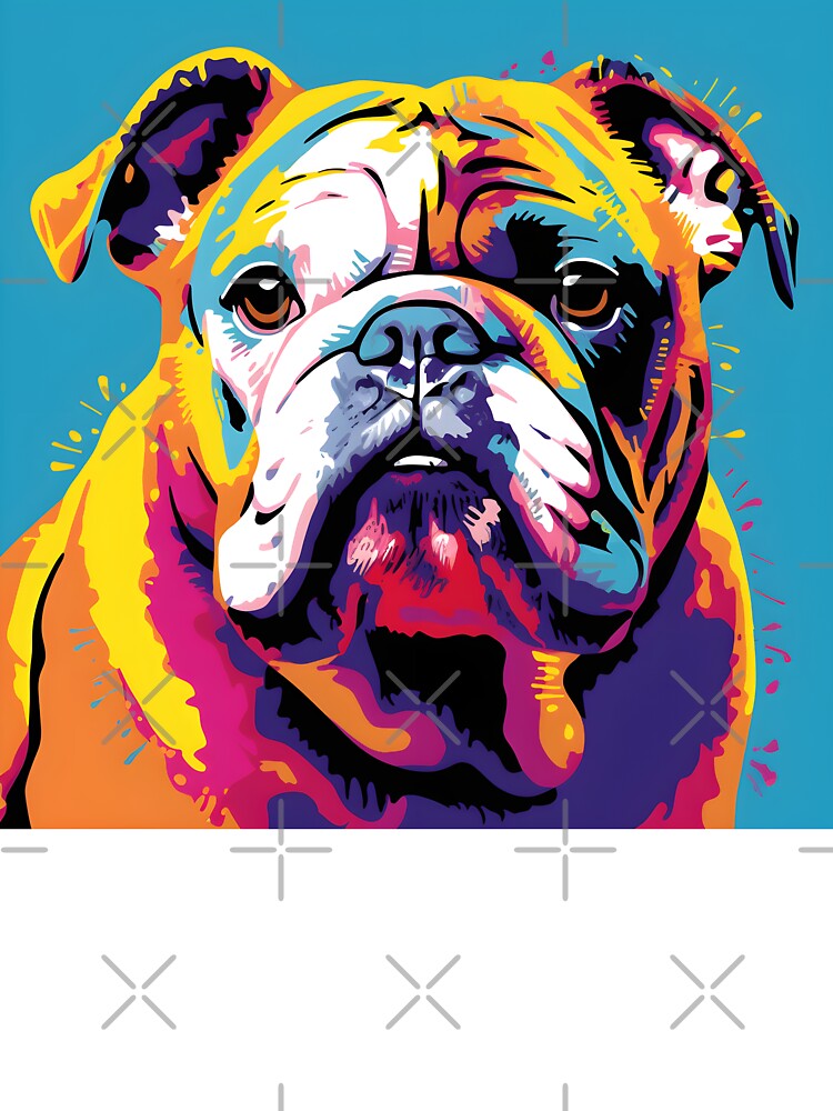 pop art digital print of bulldog by dcrc