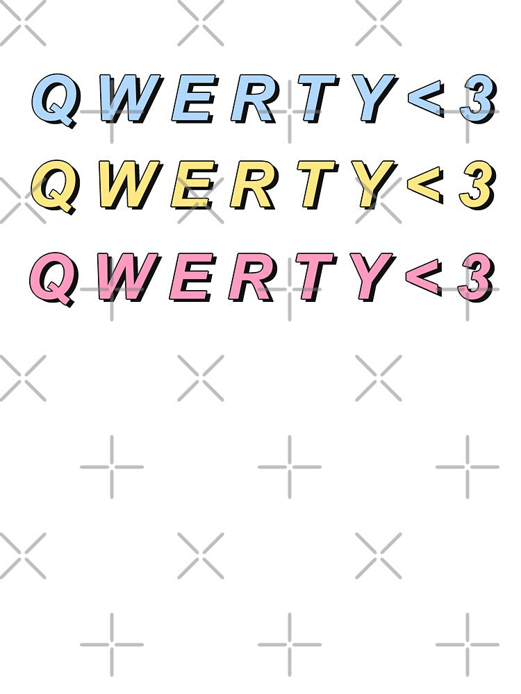 Qwerty multicolour (available as transparent sticker set) by AwkwardBadger