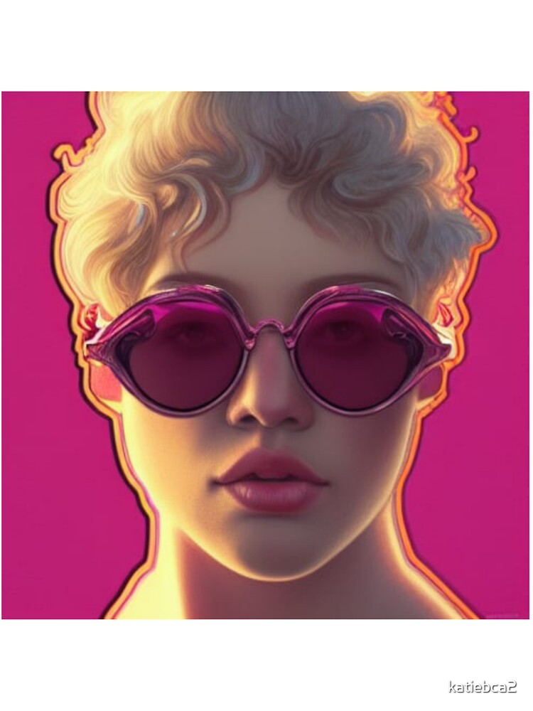 Portrait of Woman with Large Pink Sunglasses by katiebca2