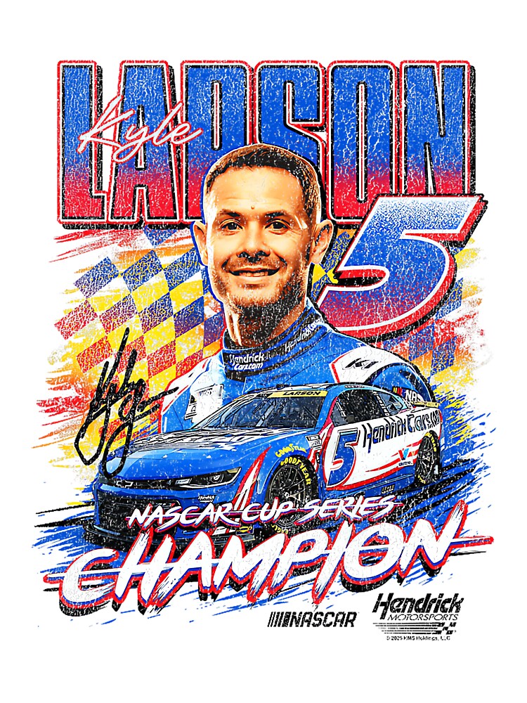 Hendrick Motorsports Kyle Larson Nascar Cup Series Champion Premium Tri-Blend by MichelleELawren