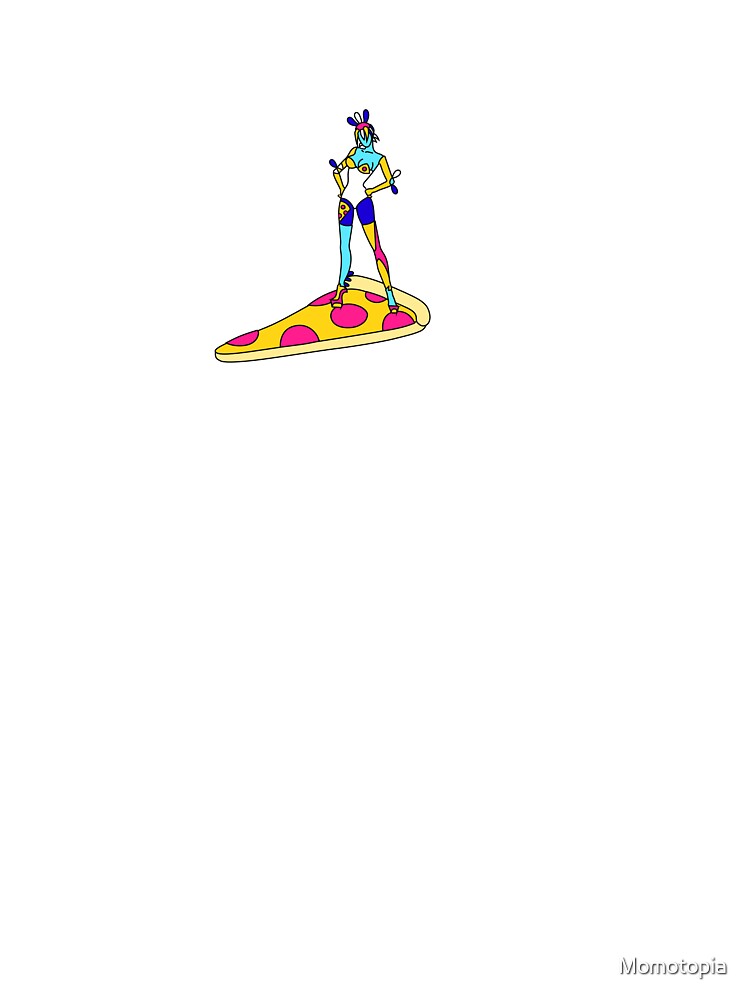 Pizza Girl Superwoman Superhero Print by Momotopia