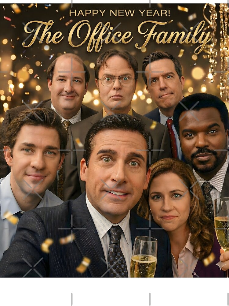 Office Work Family Celebration – New Year Office Comedy Art by Artistic canvas store