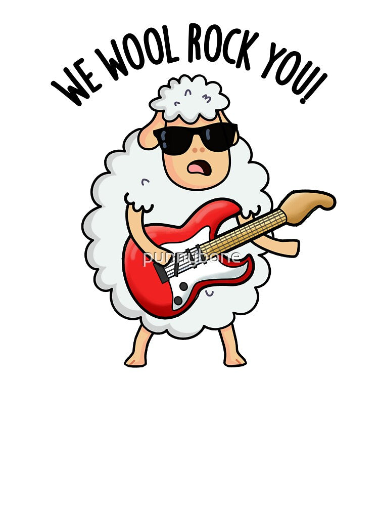 We Wool Rock You Funny Sheep Pun by punnybone