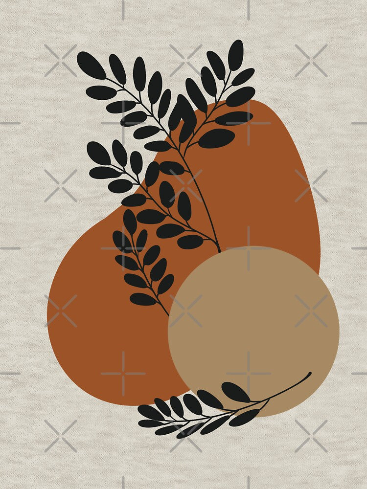 Boho Rock and Leaves Artwork by gracielynd