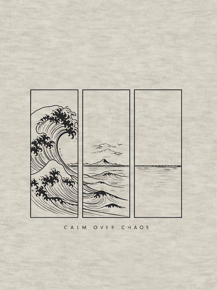 Calm Over Chaos — Minimalist Ocean Triptych by Yujanne