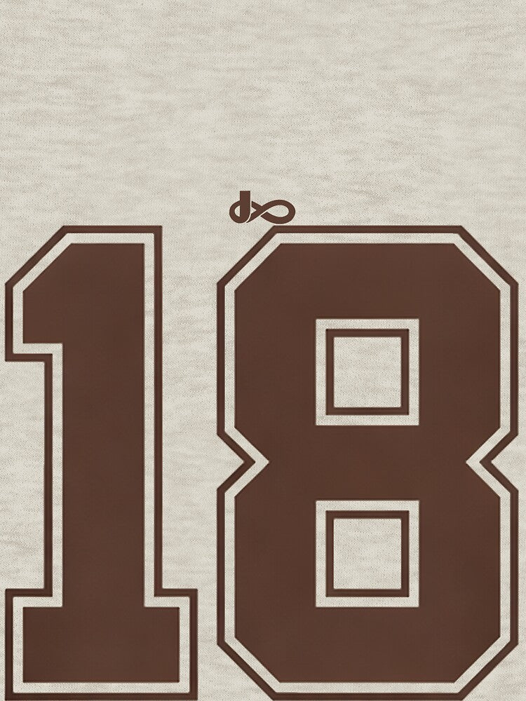 Oversized Streetwear Jersey T-Shirt | Number 18 Varsity Tee | Minimal Aesthetic Sports Shirt | Alpha Club Fashion by Jatin verse