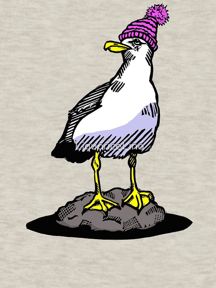 Bobble Hatted Seagull by LiquoriceLino
