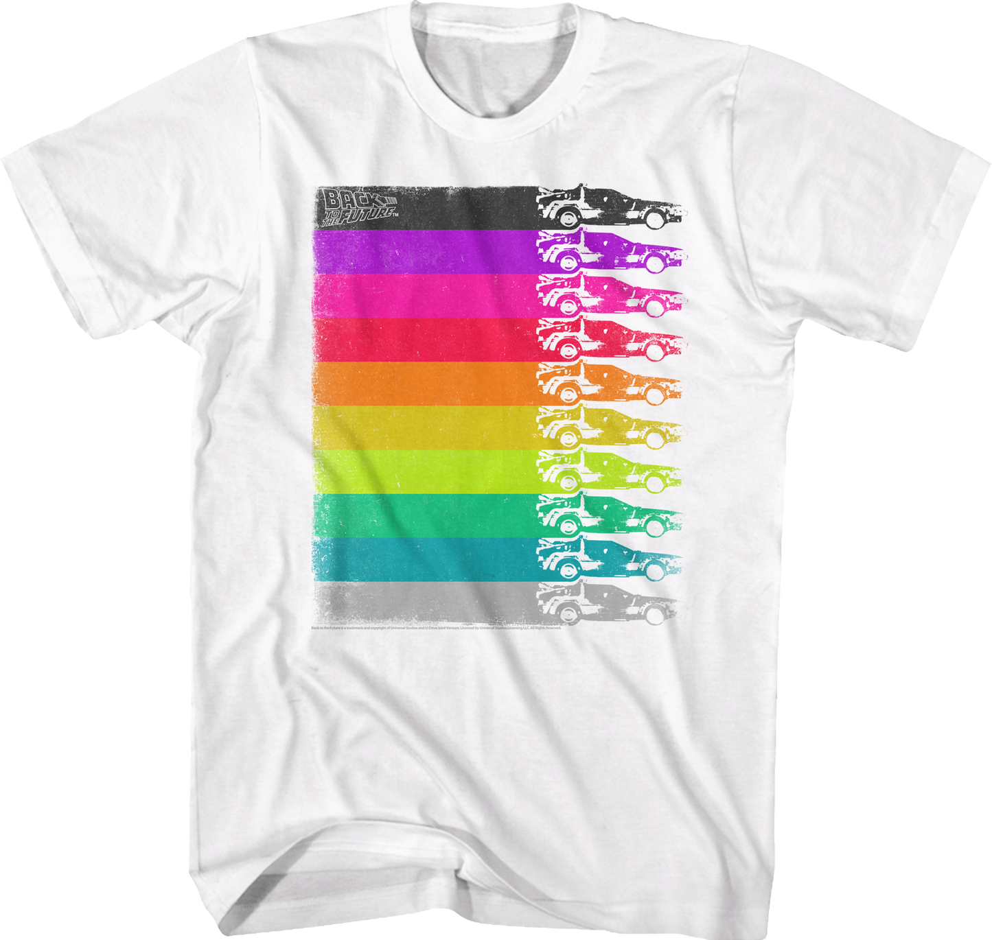 Retro DeLorean Colors Back To The Future T-Shirt