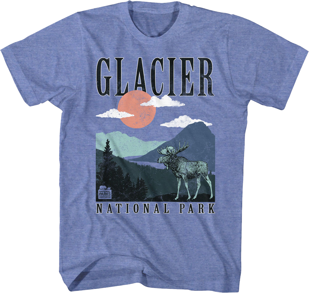 Retro Glacier National Park T-Shirt
