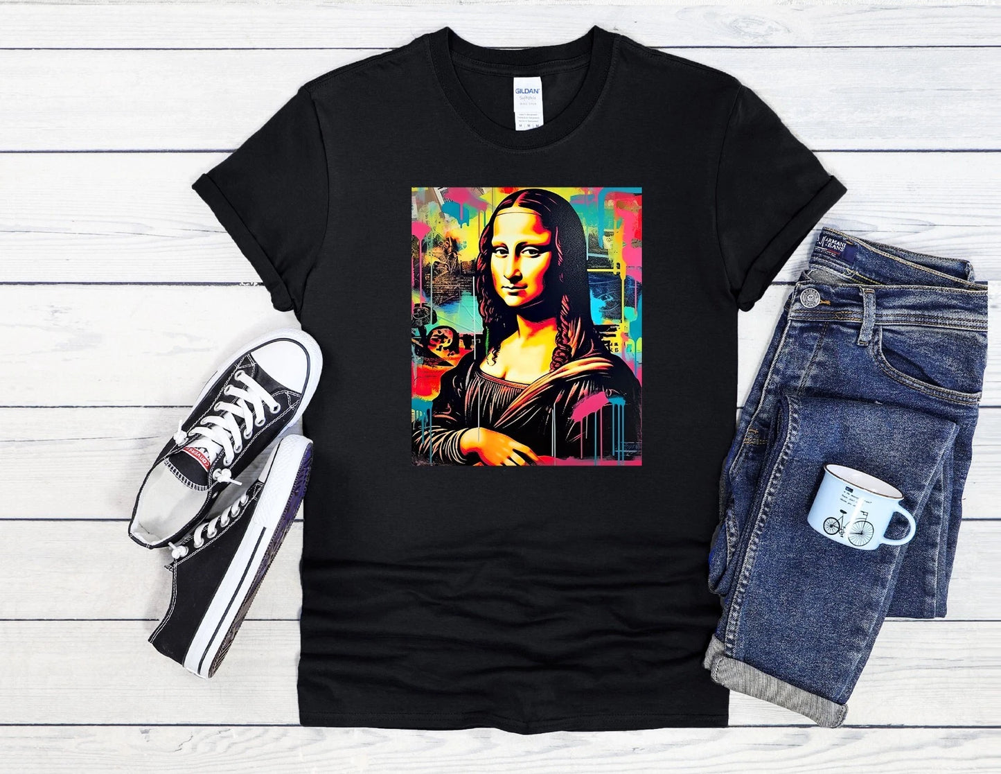 Graffiti Mona Lisa Art Men Women Bag Unisex Hoodie Baseball T Shirt Top 3702