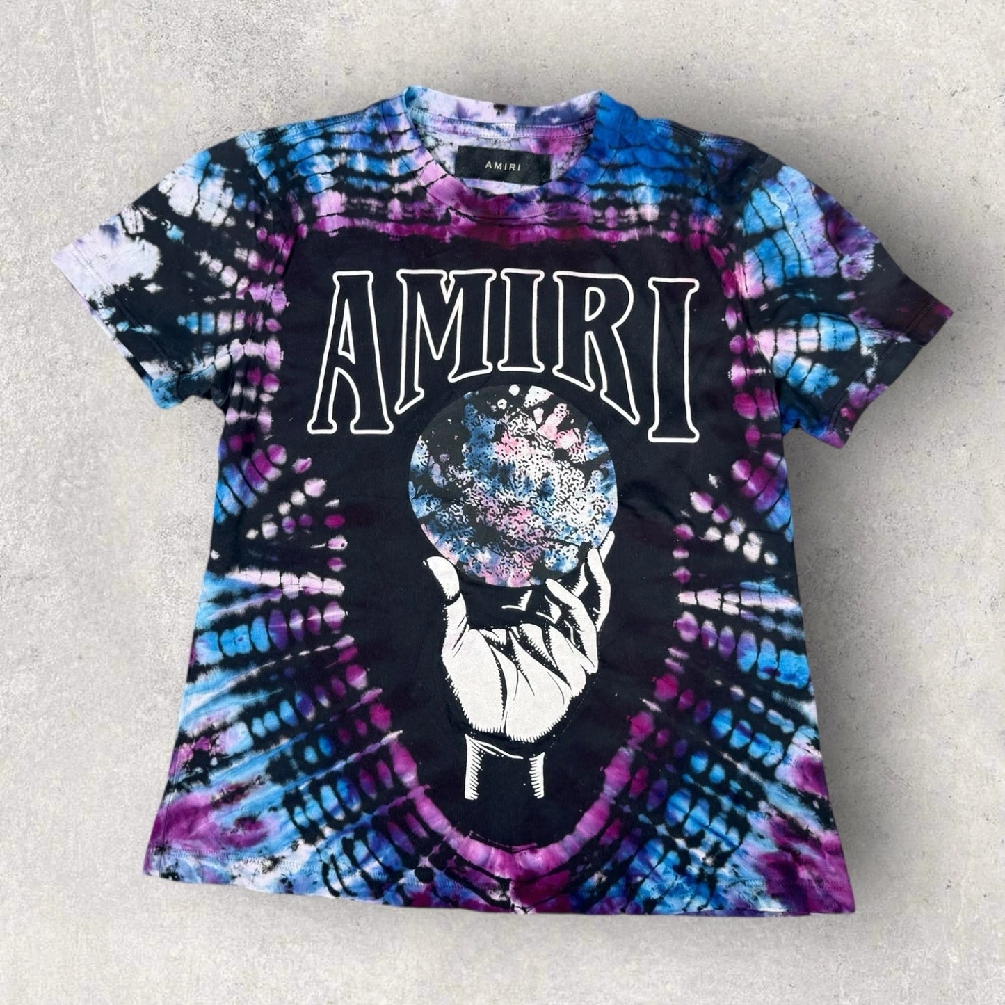 AMIRI Crystal Ball Short Sleeve Tee T Shirt Tie-Dye Streetwear Men’s Size XS