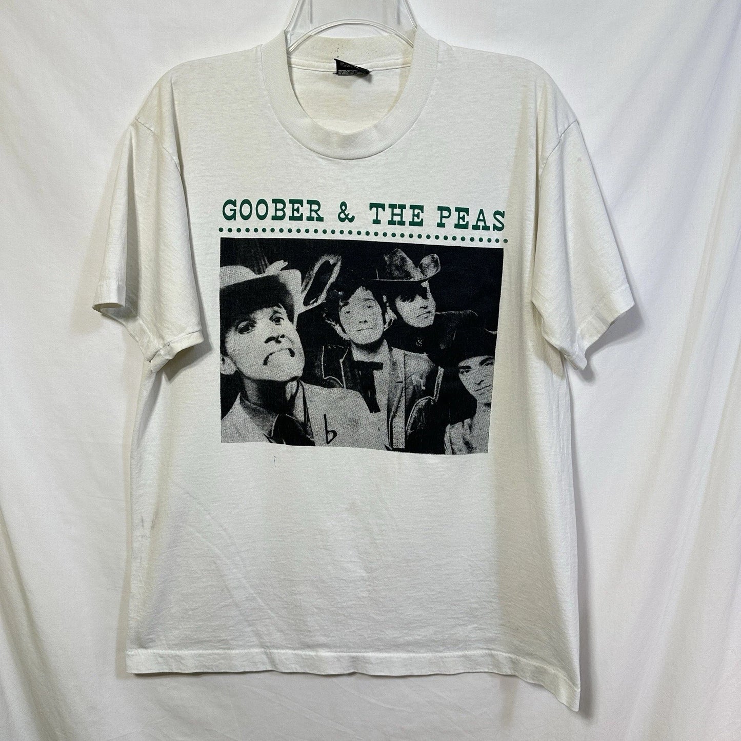 Vintage Goober & The Peas Distressed Cowpunk Band Tee Detroit Music T-Shirt 90's