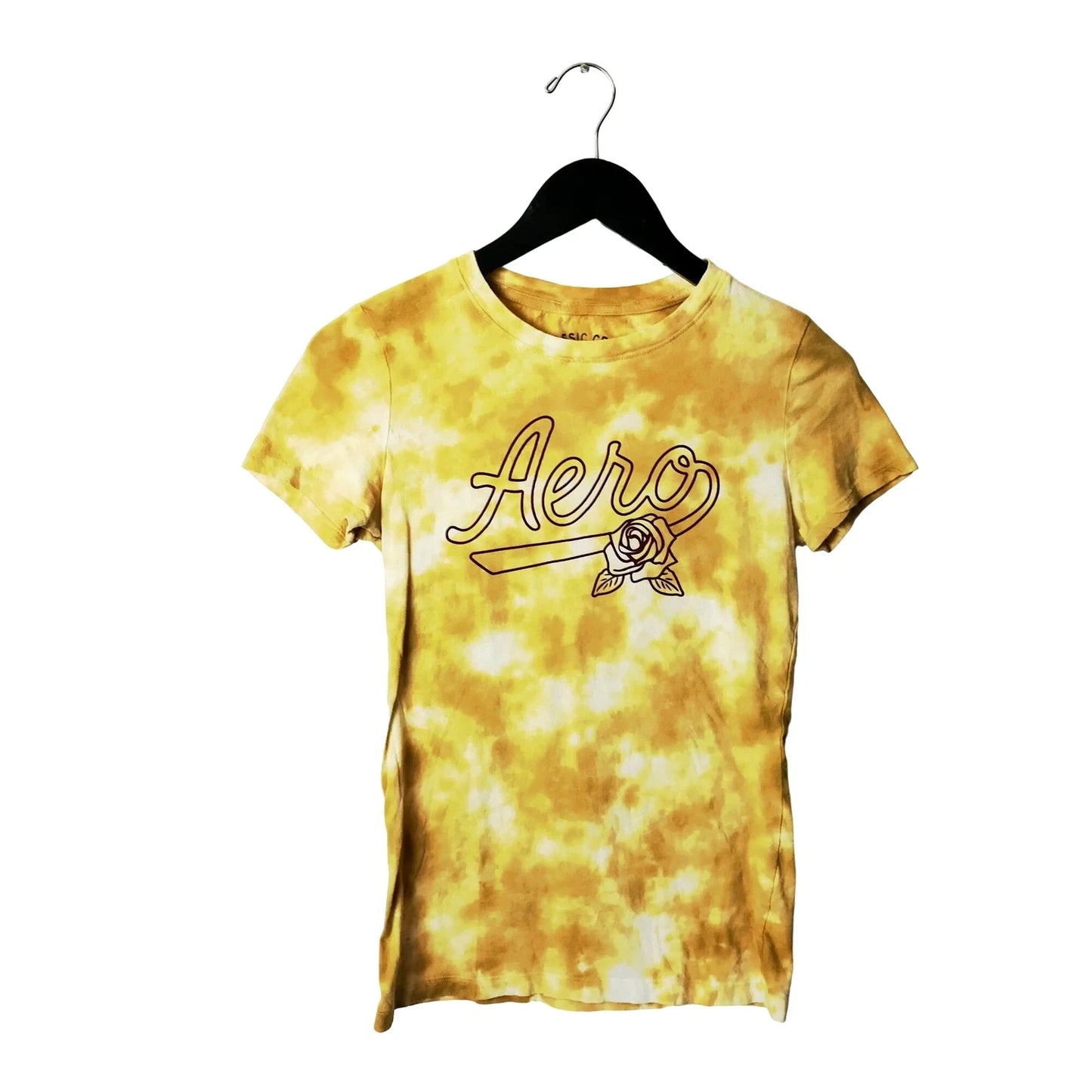 Aeropostale Flower T Shirt Classic Crew Tie Dye Trendy 100% Cotton Short Sleeve