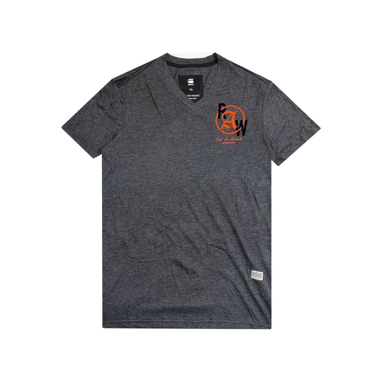 G-STAR Men's Black Heather Kaipoke V-Neck Short Sleeve Tee RRP £40