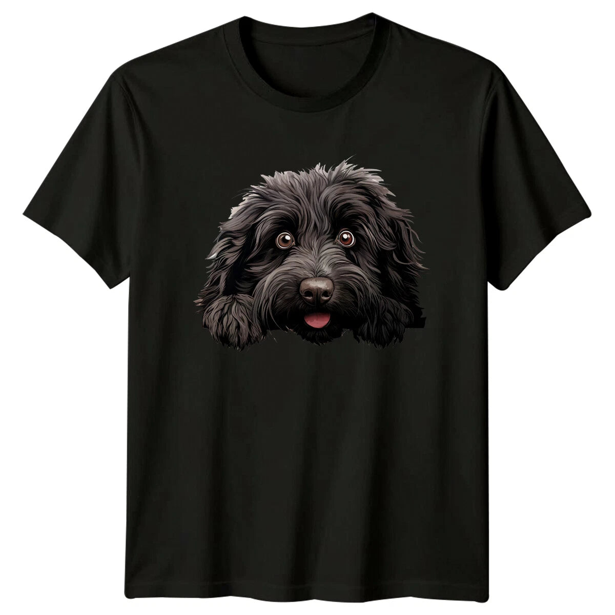 Cute Dog Peek A Boo T-Shirt. Adorable Dog Lover Graphic Tee