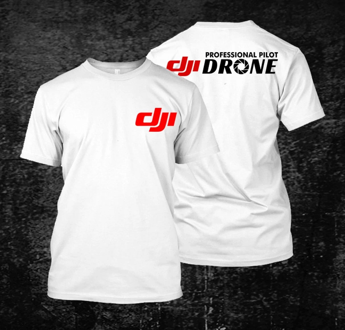 DJI professional pilot drone - Custom front and back tee
