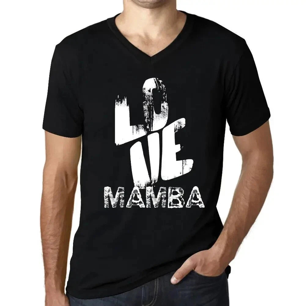 Men's Graphic T-Shirt V Neck Love Mamba Eco-Friendly Limited Edition