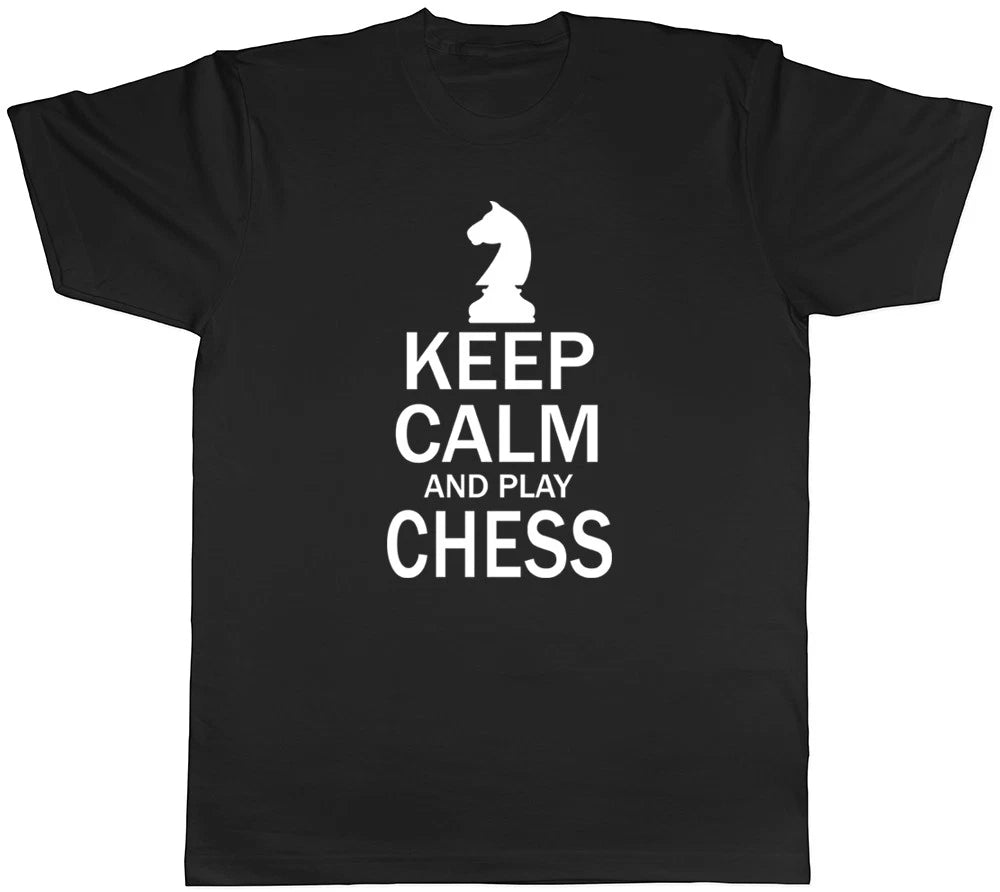 Keep Calm and Play Chess Mens Womens Ladies T-Shirt