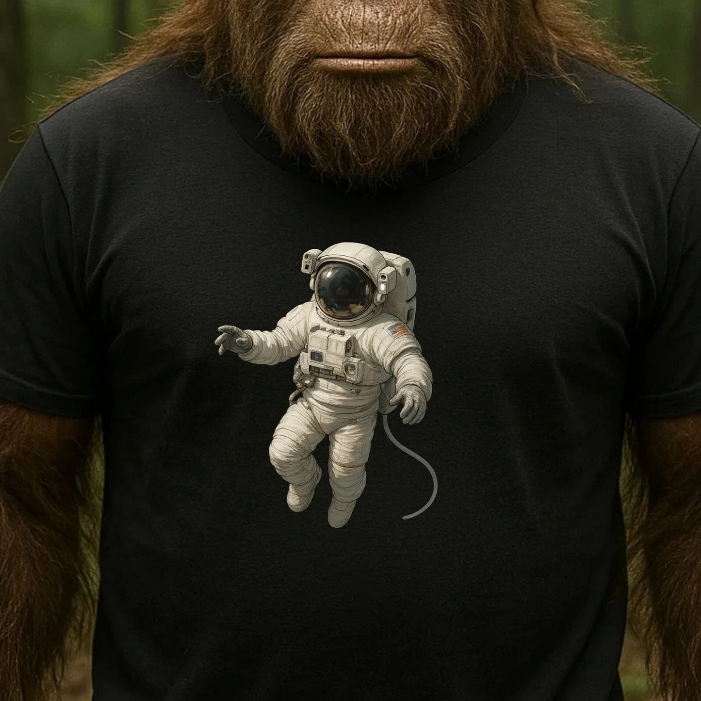 Mens Astronaut Floating In Space Motif Cotton T-Shirt Size S to 5XL