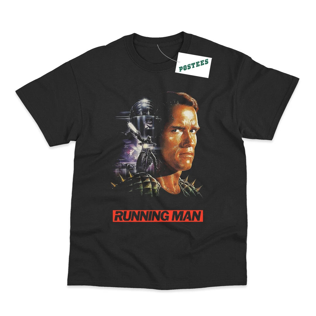Retro Movie Poster Inspired By The Running Man DTG Printed T-Shirt