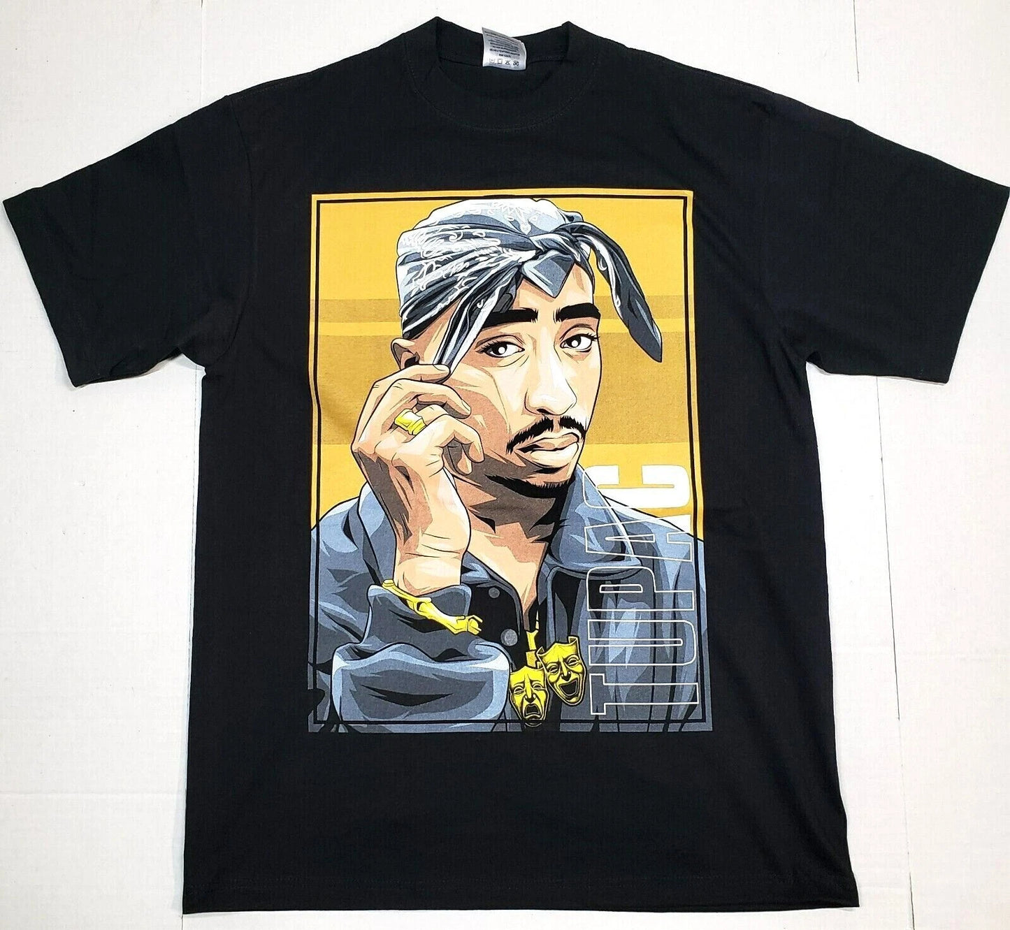 TUPAC SHAKUR T-shirt 2Pac Urban Streetwear Hip Hop Rap Men's Tee Black New