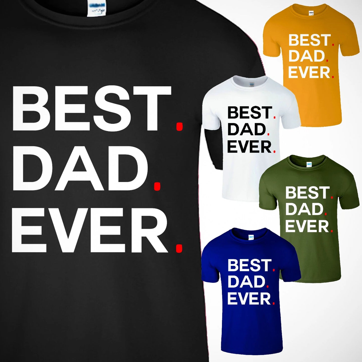 Funny Mens Best Dad Ever T Shirt Fathers Day Birthday American Cool Gift Tee