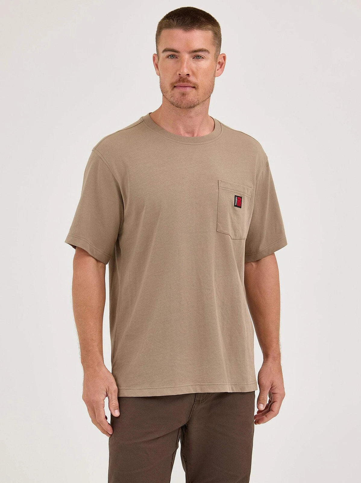 Wrangler 112361164 - RIGGS Workwear® Short Sleeve Pocket T-Shirt - Dark Khaki