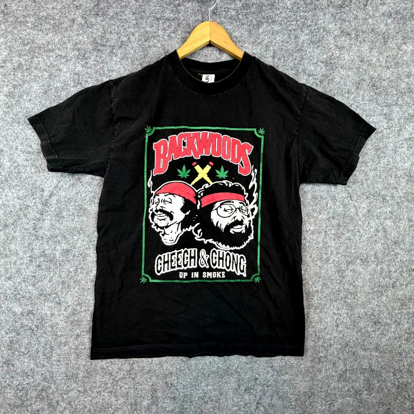 Backwoods Cheech & Chong Up In Smoke Suna T-Shirt Mens Large Black Graphic Print
