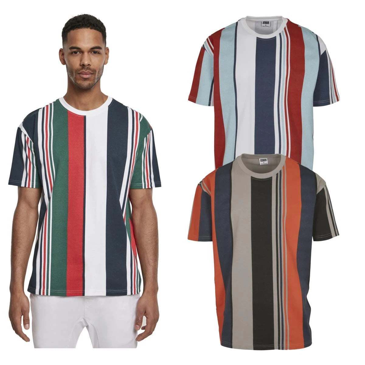 Urban Classics Heavy Oversized Big AOP Stripe Tee T-Shirt Streifen Jersey Cotton