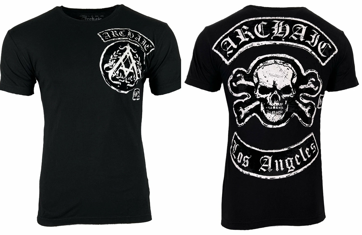 Archaic Affliction Men's T-Shirt Short Sleeve KING Cross Biker
