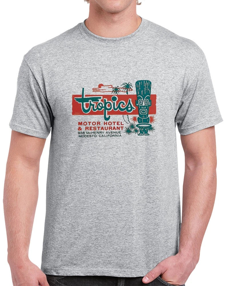 Tropics Hotel Retro T Shirt Modesto California