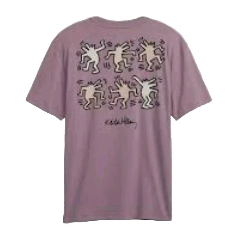 New Keith Haring Dancing Figures Mens Medium Pop Street Art Soft Cotton Tee