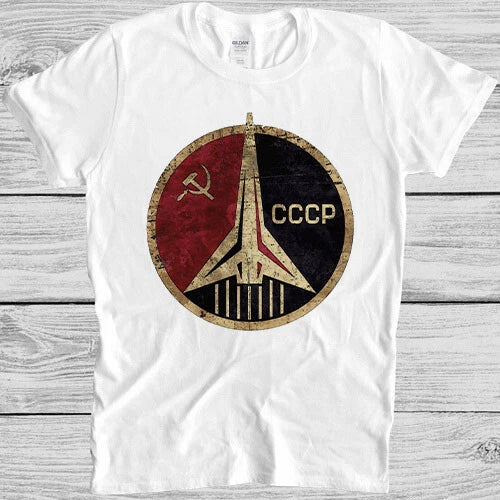 CCCP T Shirt Soviet USSR Hammer & Sickle Russian Vintage Cool Gift Tee 2509