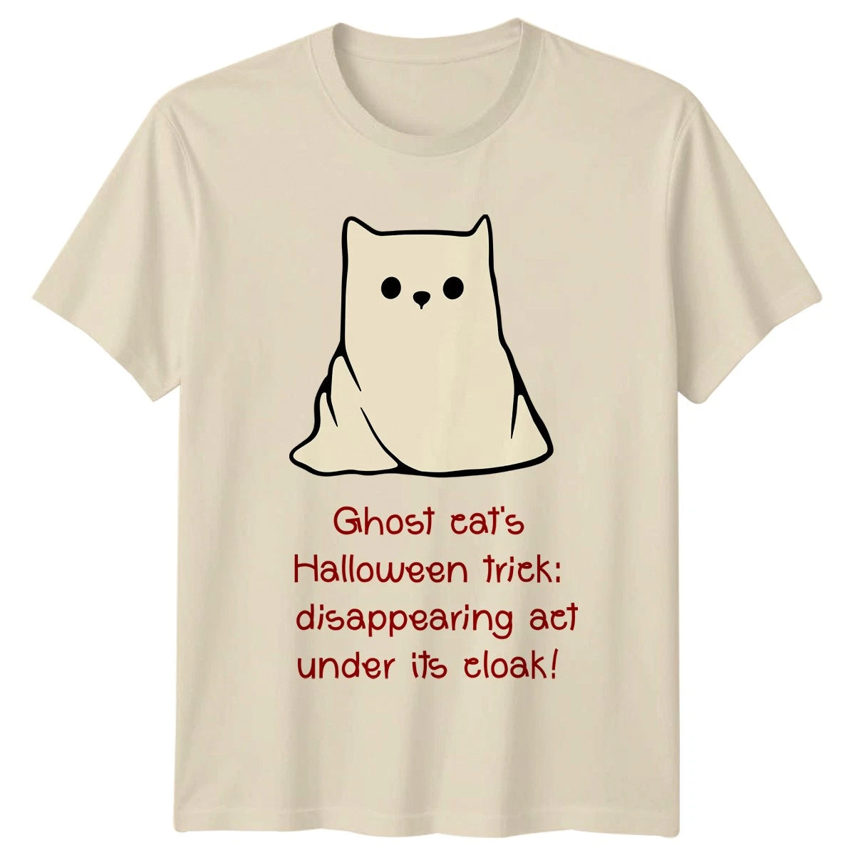 Ghost Cats Halloween Trick T-Shirt Kawaii Cat Lovers Halloween Gift For Him Her