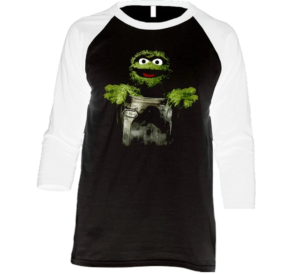 Oscar The Grouch Raglan 3/4 Sleeve