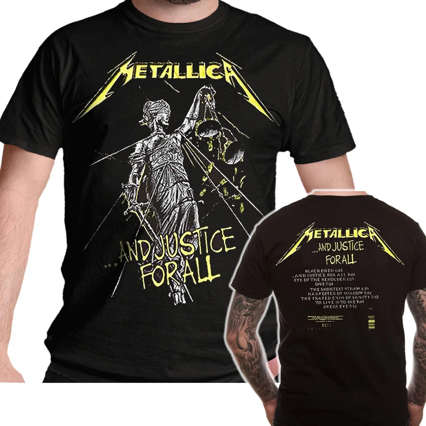 Official Metallica T Shirt And Justice For All Tracks Metal Tee New S To XXL