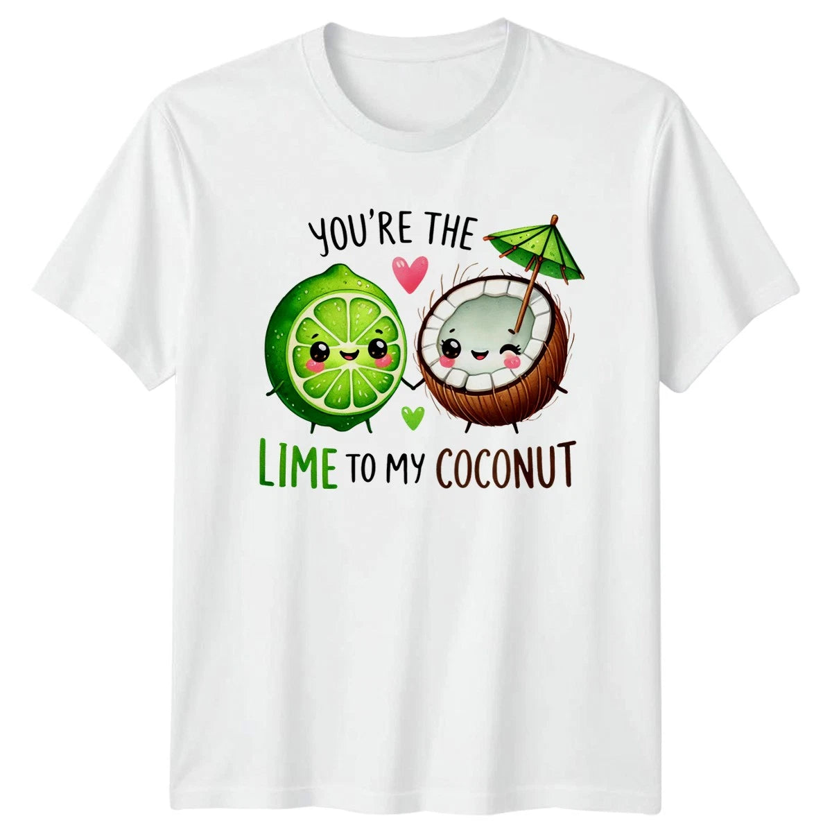 Lime Coconut Fruit Kawaii Graphic Tee Unisex Top